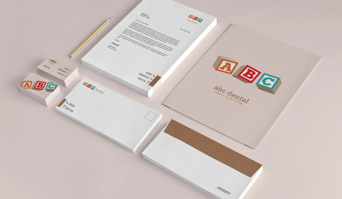 abc dental collateral mockup