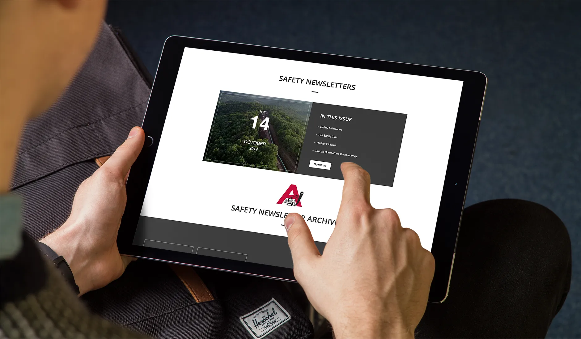 Associated ipad mockup