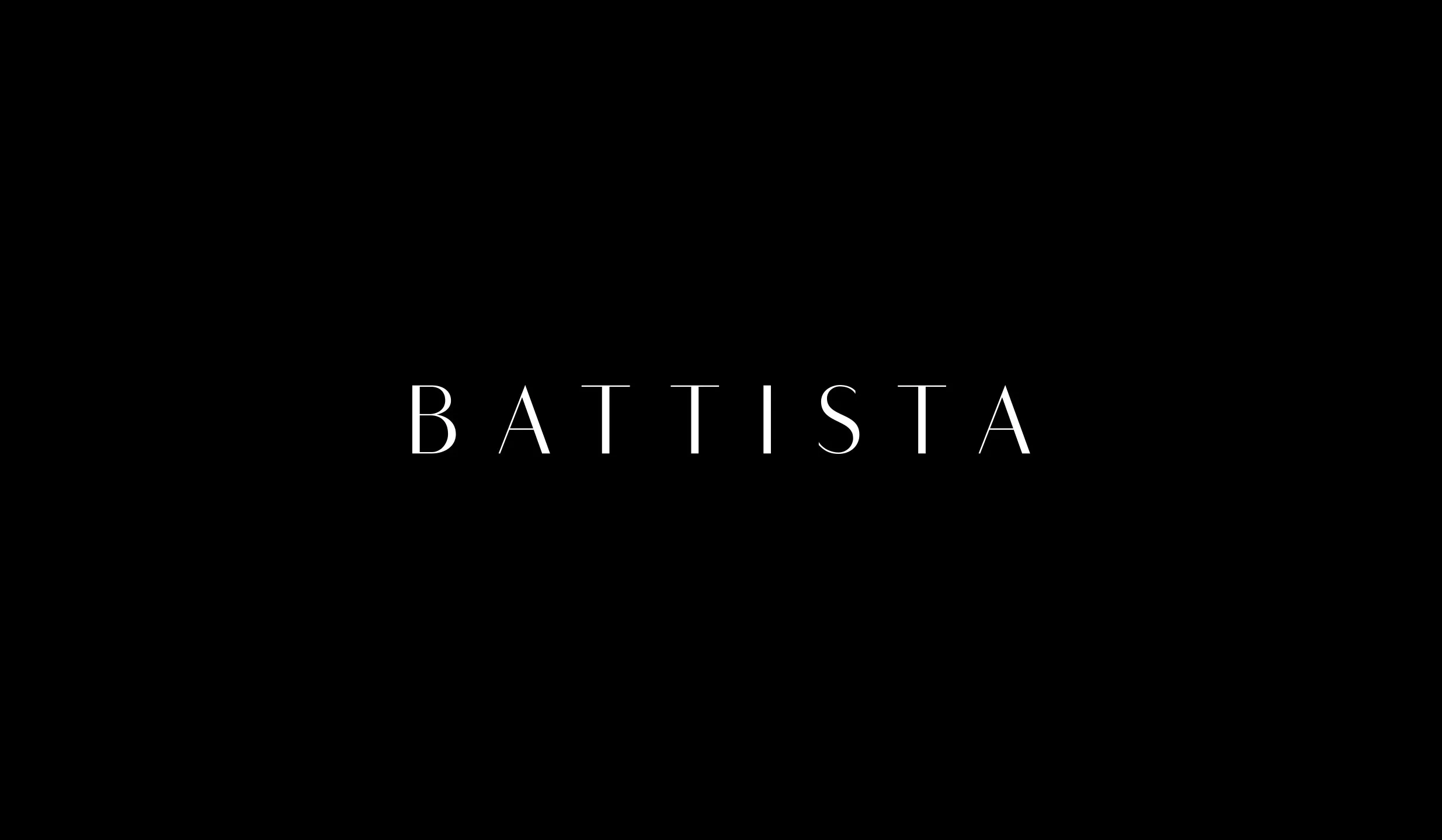 Battista logo against black background