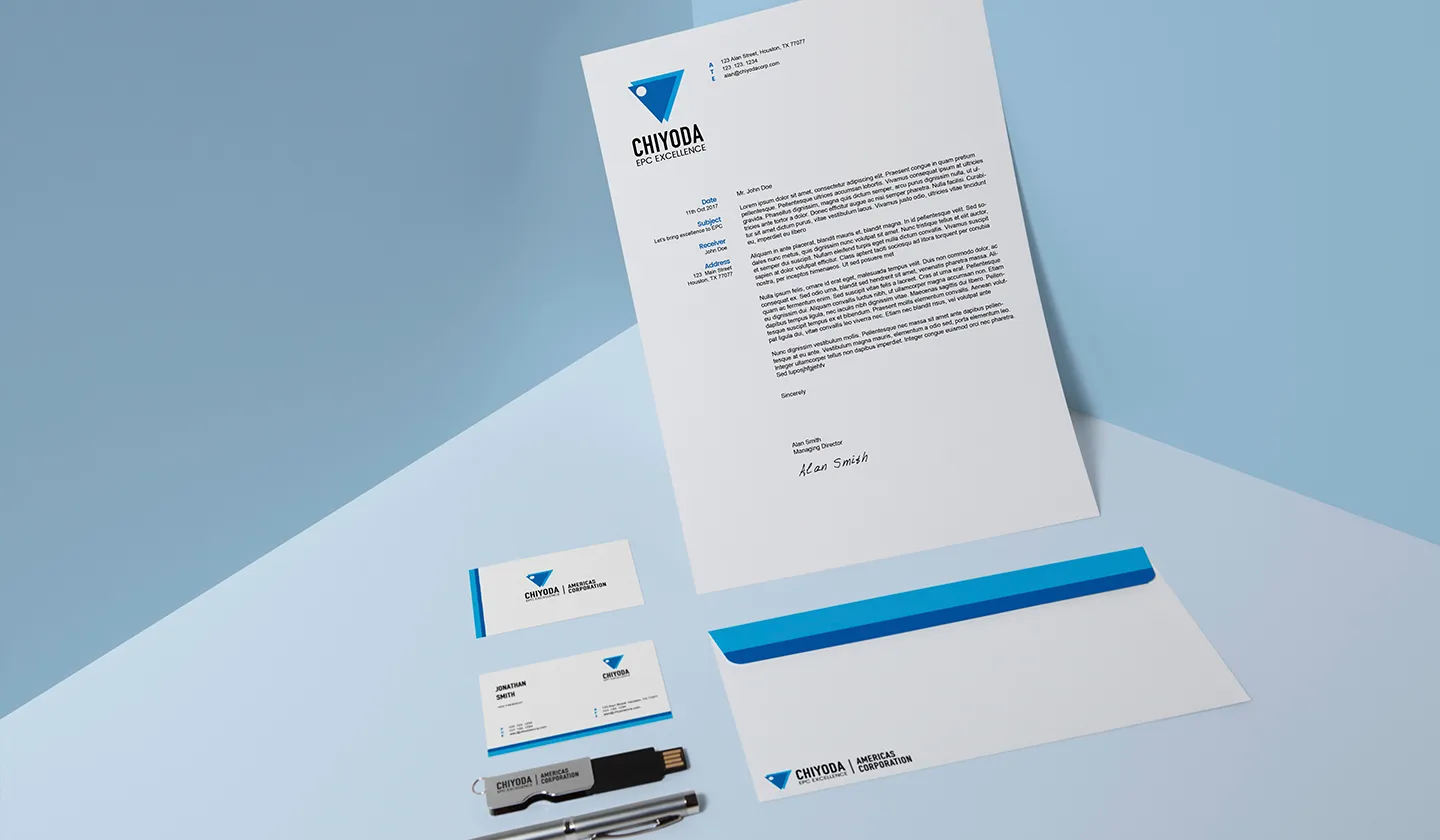 Chiyoda stationary mockup