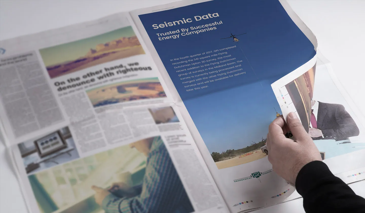 GPI newspaper ad mockup