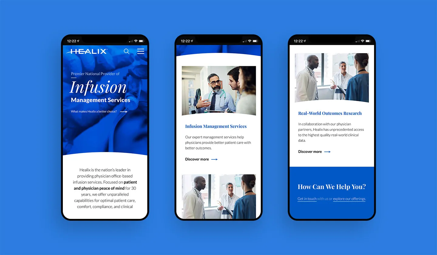 healix homepage 3 steps