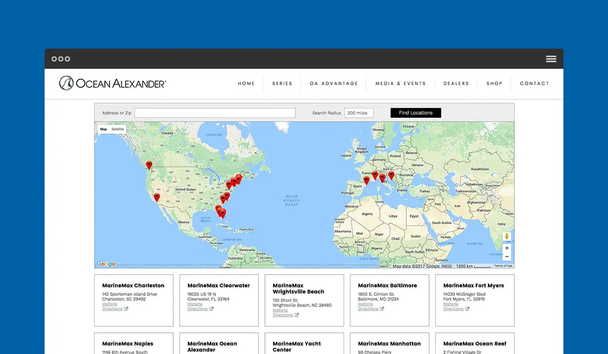 ocean alexander locations