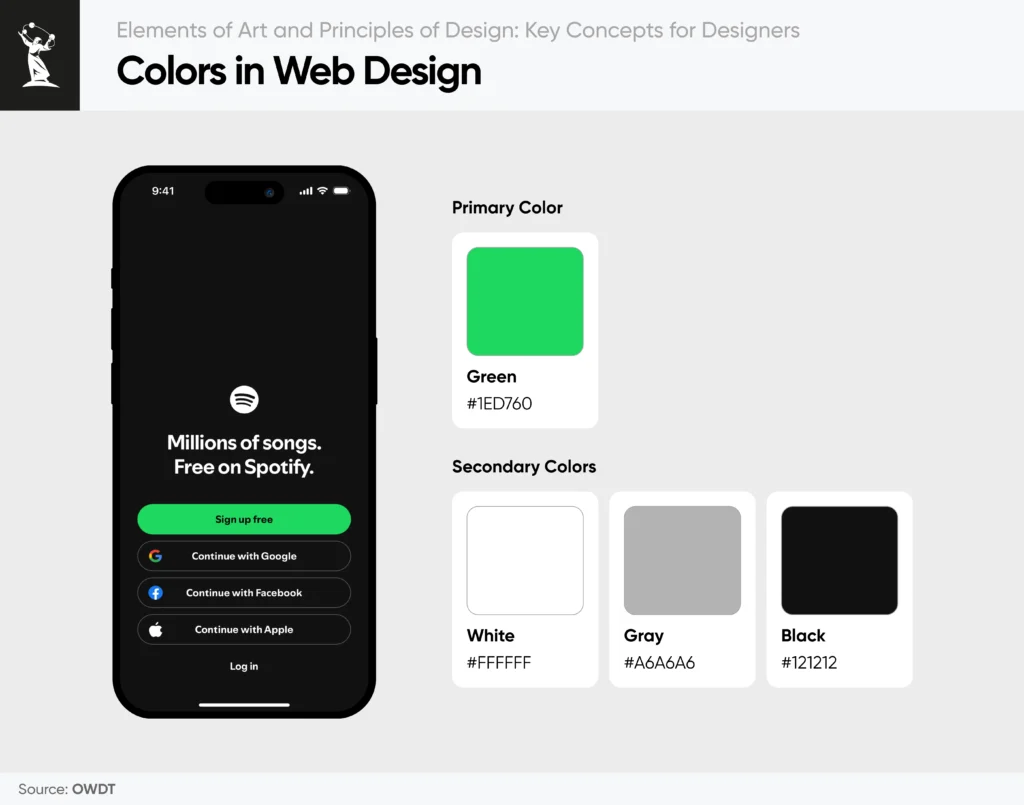 Color a visual element in design
