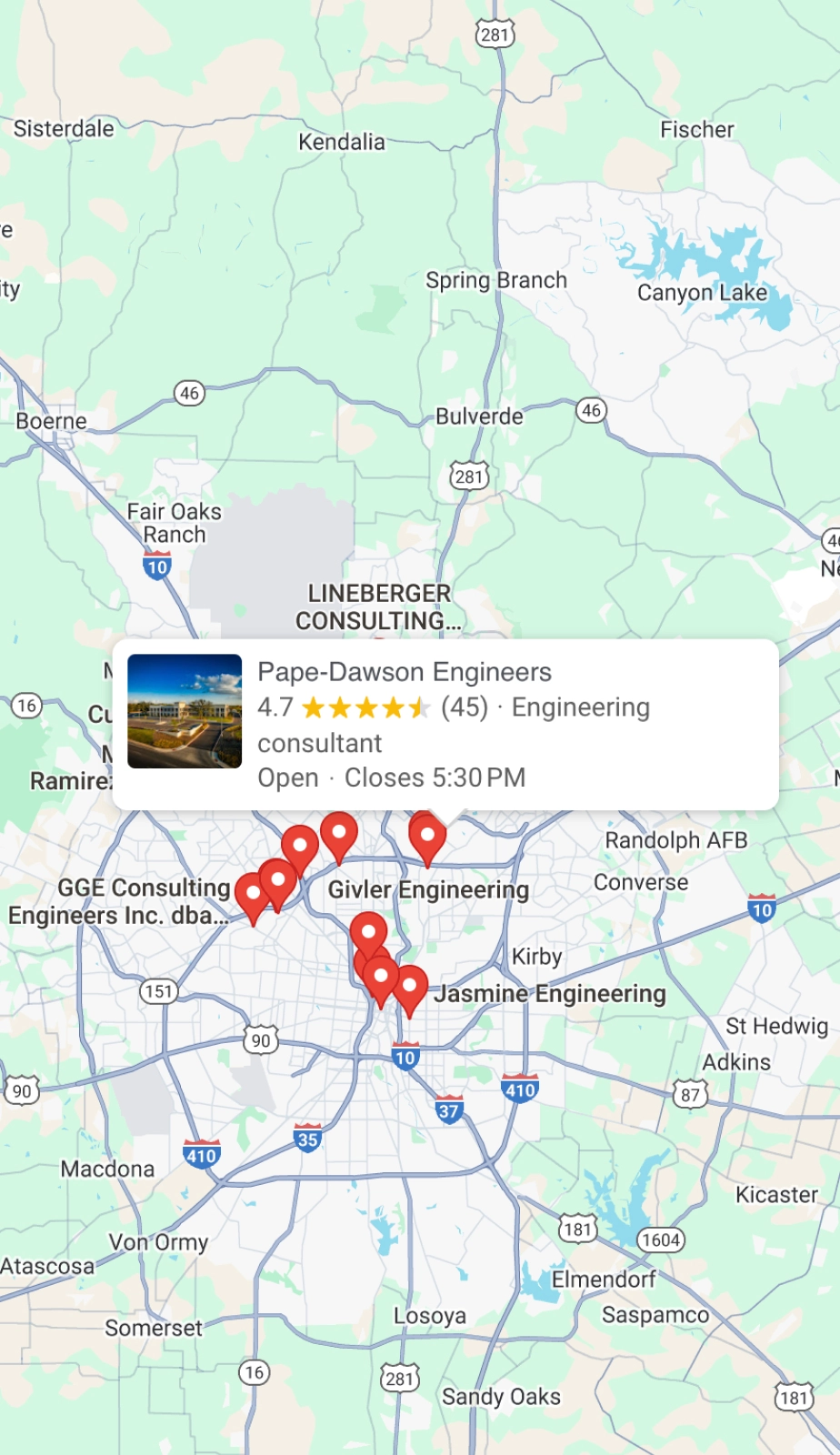 local seo services map