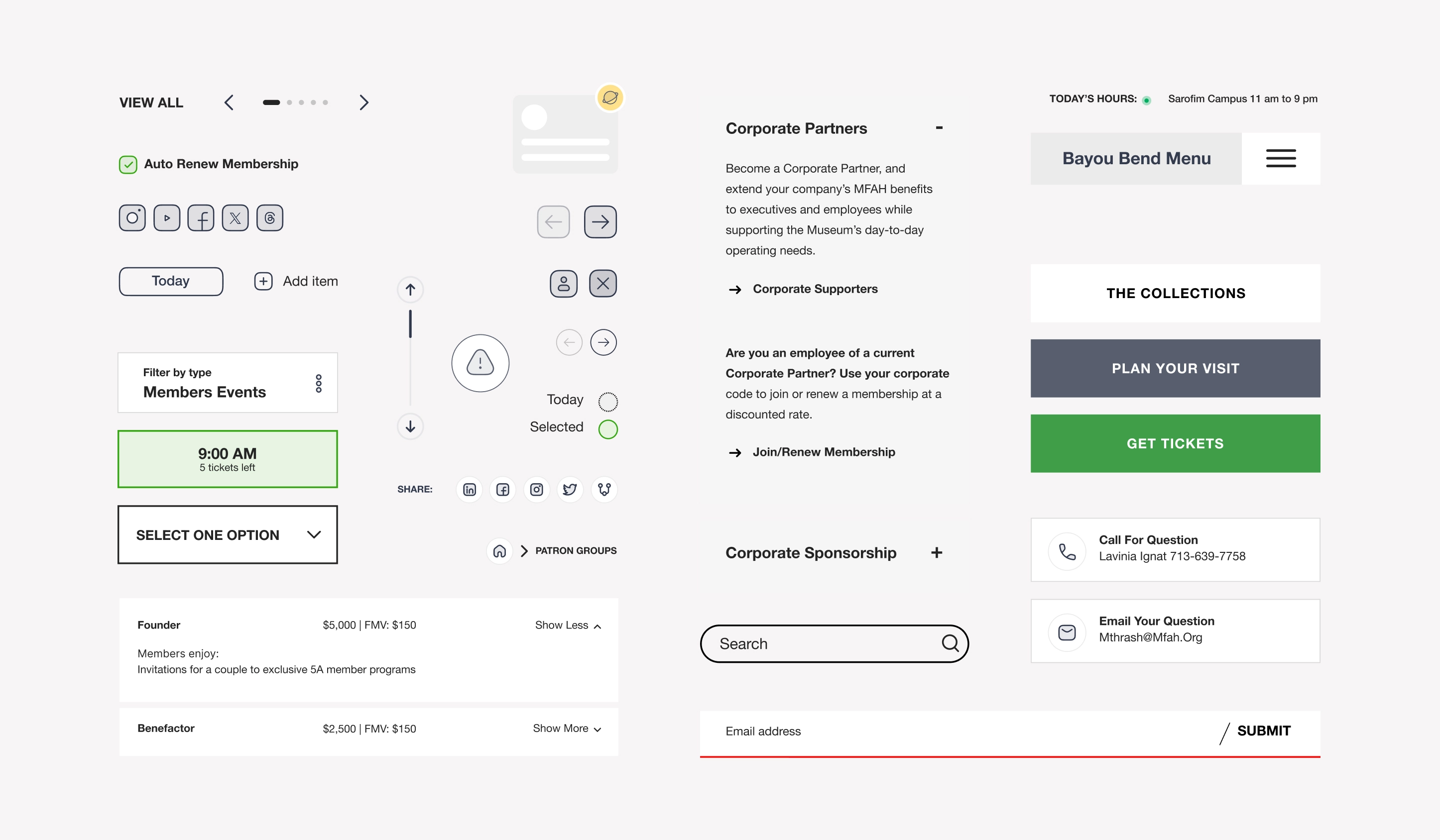 MFAH UI Kit Design by OWDT