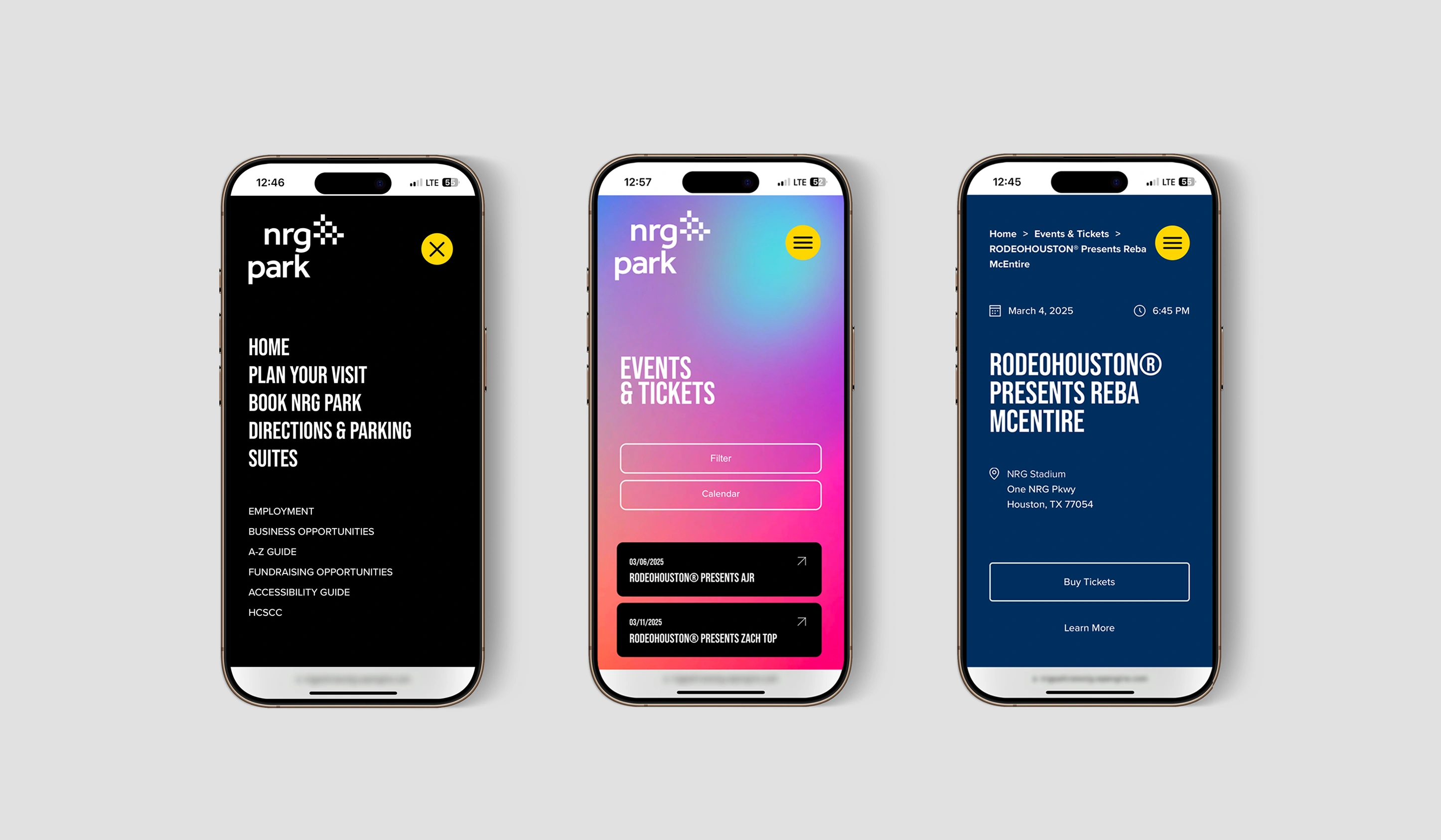 Responsive Web Design NRG Park by OWDT Portfolio